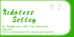 nikolett selley business card